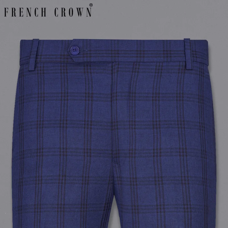 Cloud Burst Blue With Black Plaid Pant