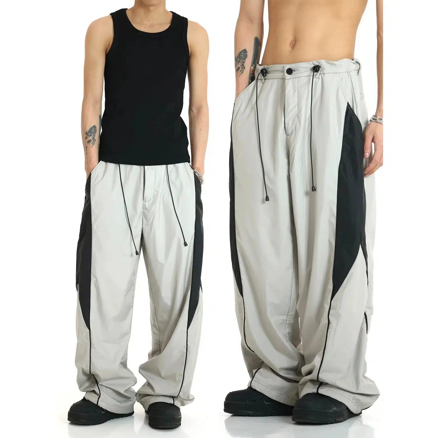 Drape Drawstring Sports Pants