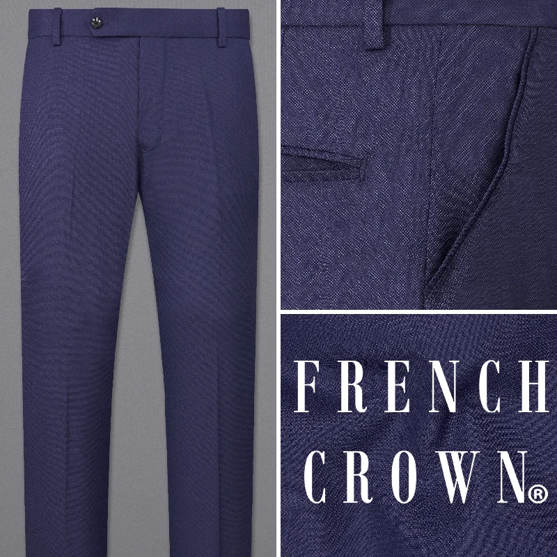 Ebony Clay Blue Textured Pant