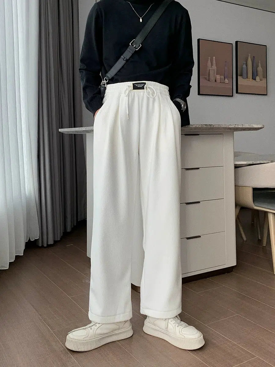 Fleece Wide-leg Sweatpants