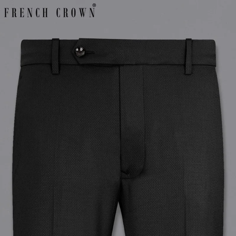 Wide - Leg Women's Chiffon Palazzo Pants for a Flowy AppealJade Black diamond textured Pant Wide - Leg Women's Chiffon Palazzo Pants for a Flowy AppealJade Black diamond textured Pant