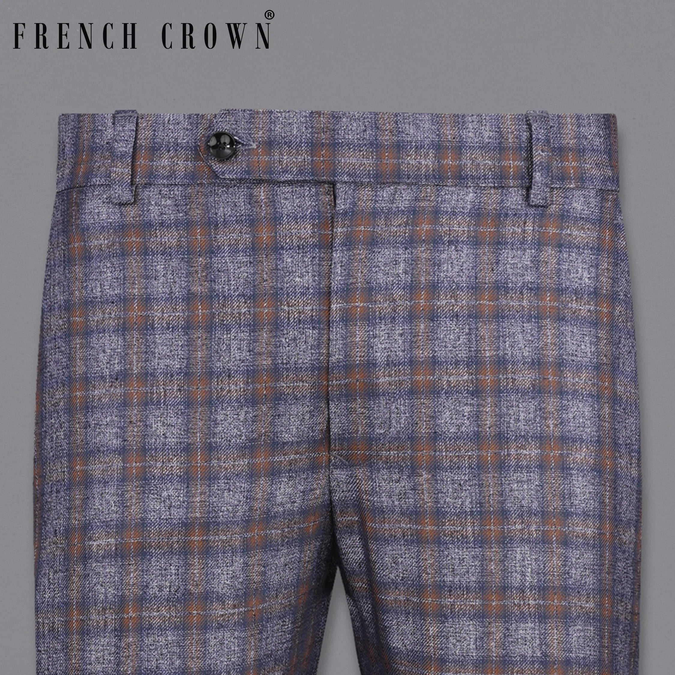 Martini Gray with Potters Brown Plaid Pant