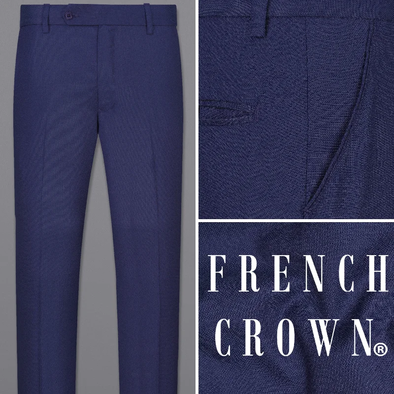 Martinique Blue Textured Pant