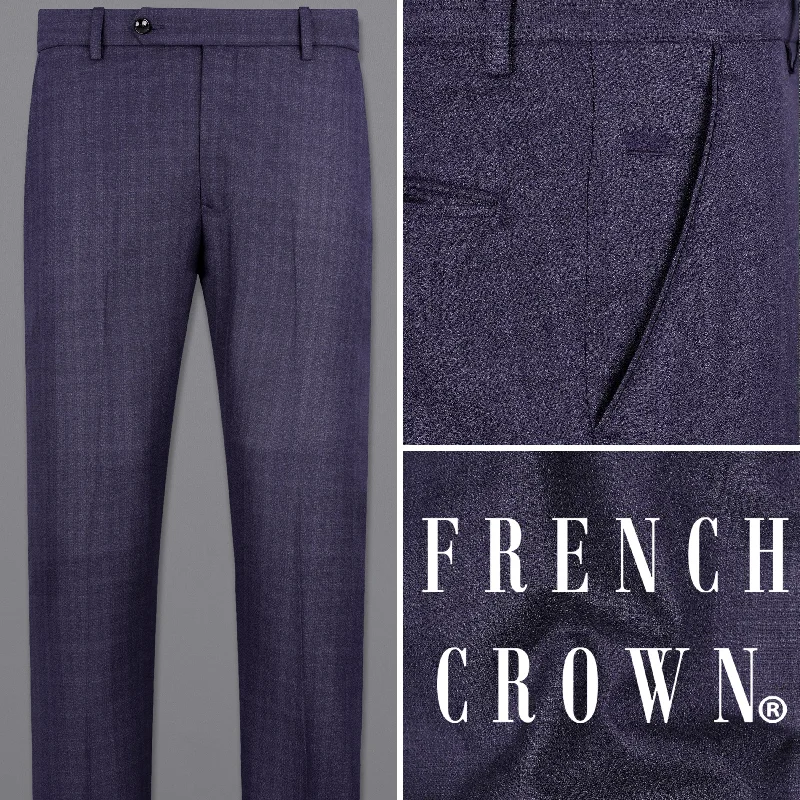 Ankle - Length Women's Printed Joggers for TravelingMartinique Navy Blue Checkered Pant Ankle - Length Women's Printed Joggers for TravelingMartinique Navy Blue Checkered Pant