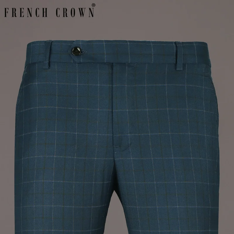 Plus Size Women's Patchwork - Design Jeans for a Unique AppearancePickled Bluewood Plaid Wool Rich Pant Plus Size Women's Patchwork - Design Jeans for a Unique AppearancePickled Bluewood Plaid Wool Rich Pant