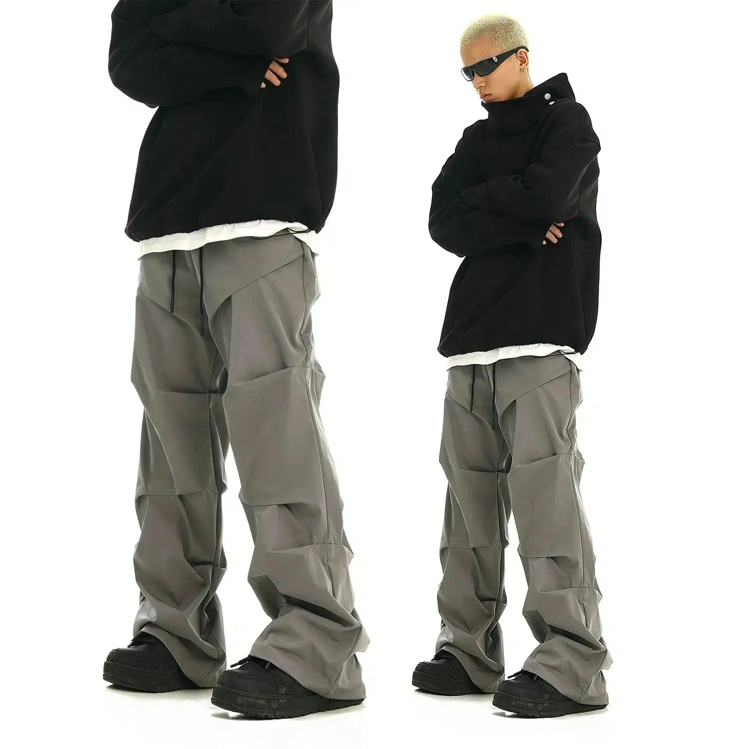 Pleated Parachute Casual Pants