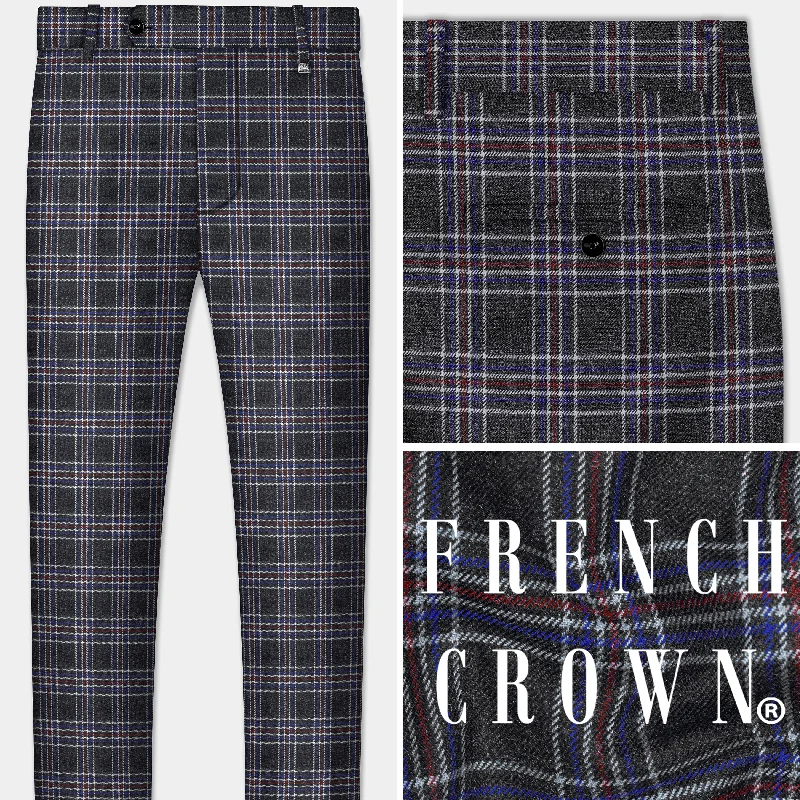 Flare Leg Women's Satin Trousers for a Glamorous Night OutTuatara Gray Multicolour Plaid Tweed Pant Flare Leg Women's Satin Trousers for a Glamorous Night OutTuatara Gray Multicolour Plaid Tweed Pant