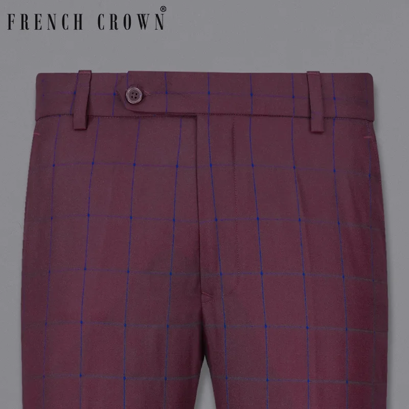 Wine Berry With Haiti Blue Pant