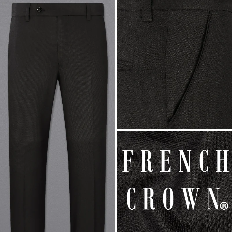 Skinny Fit Women's Leather Look Leggings for a Rocker VibeZeus Black Textured Pant
