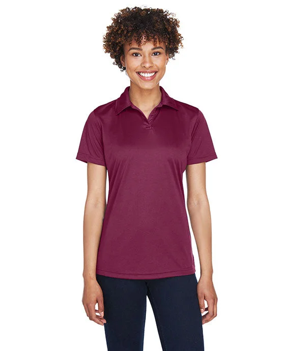 8425L - UltraClub Ladies Cool & Dry Sport Performance Interlock Polo Shirt | Maroon