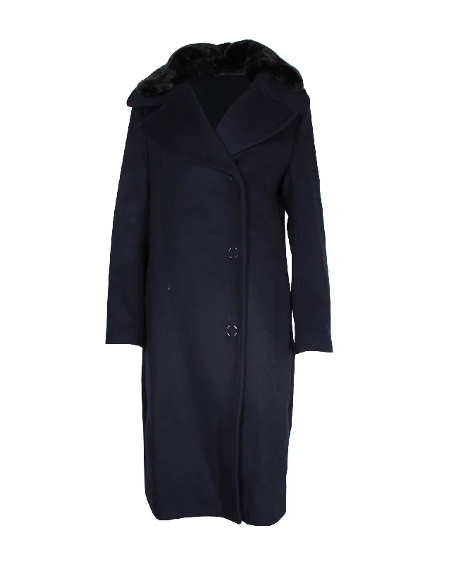 Acne Studios Era Coat in Navy Blue Wool