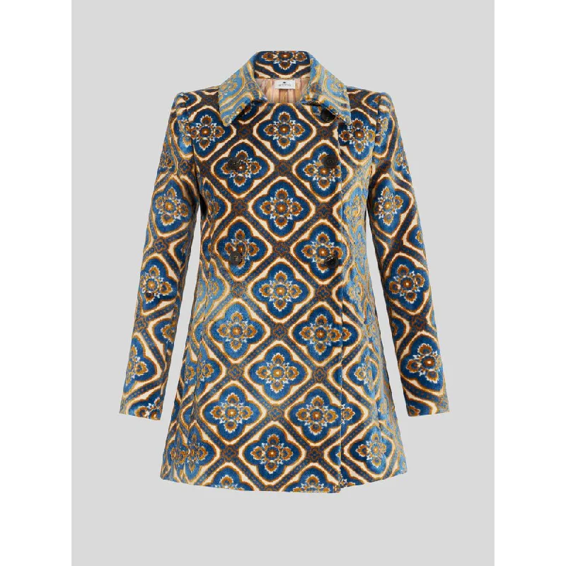 SHORT JACQUARD COAT