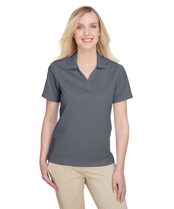 UC102W - UltraClub Ladies Cavalry Twill Performance Polo Shirt | Charcoal/Navy