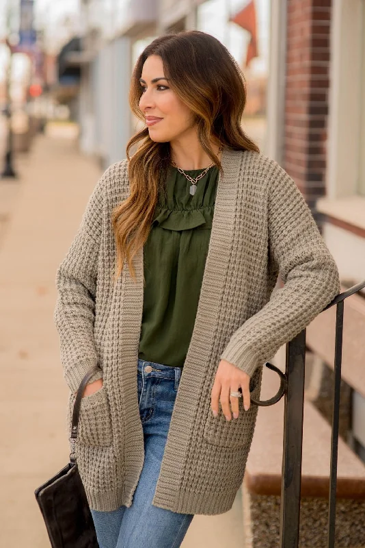 Chunky Waffle Cardigan