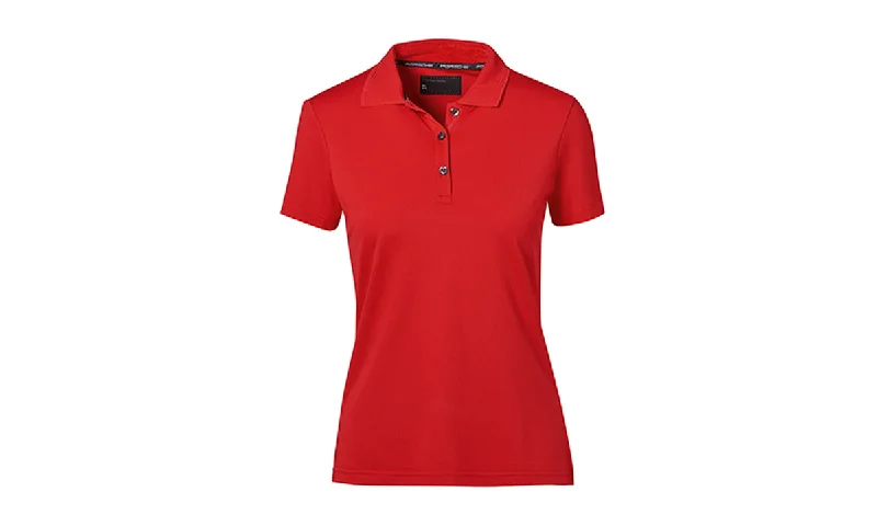 Porsche Women's Polo Shirt, Red (NEW 2017)