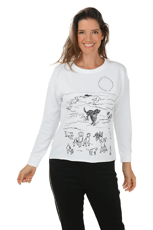 Beach Dogs Drop Shoulder Sweatshirt