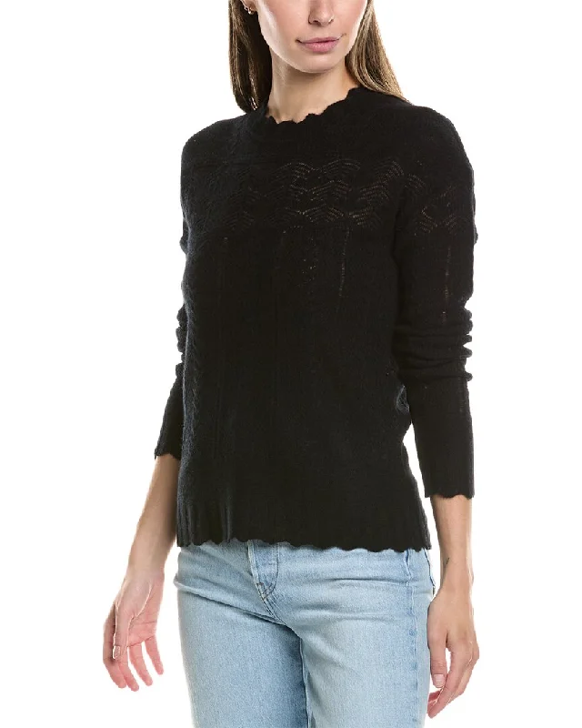 InCashmere Pointelle Cashmere Sweater