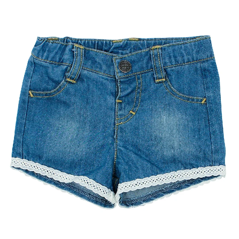 Bebe Mia Denim Shorts Lace Trim XS18-722