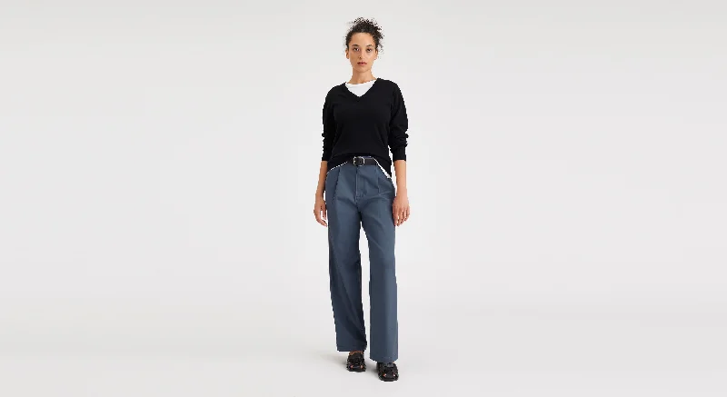 High Wide Pant, Pleated