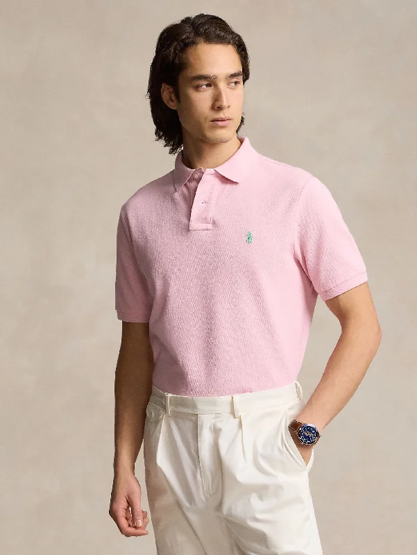 Polo in Mesh Slim Fit Rosa