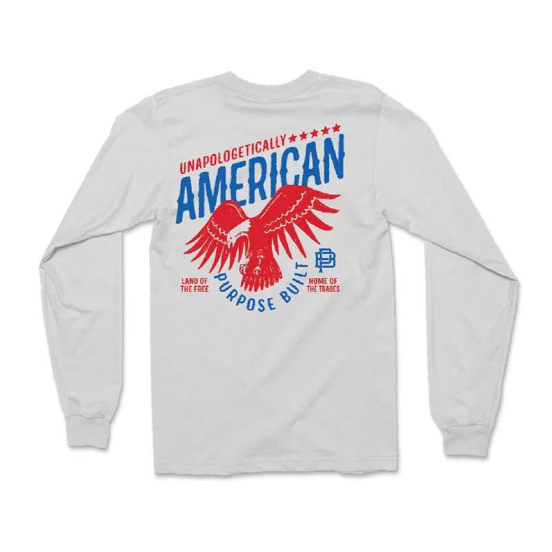 Unapologetically America L/S Tee, White